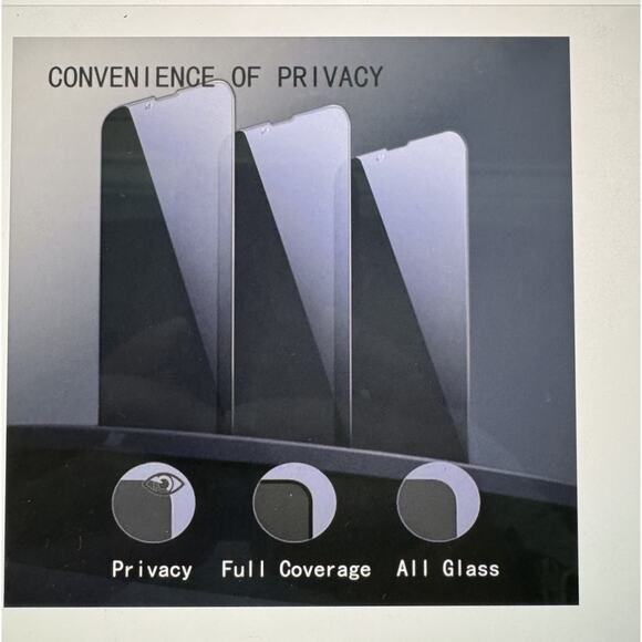 For iPhone 16 Pro Max 9h Tempered Glass Privacy Screen Protector - Picture 6 of 7